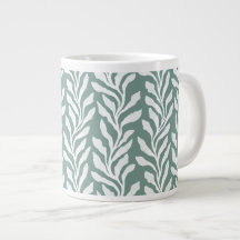 Elegante Botánico Alga Verde Turquesa Minimal