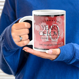 Taza De Café Gigante Elegante celebración del 40° Aniversario del Boda 