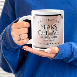 Taza De Café Gigante Elegante celebración del 46° Aniversario de la Bod