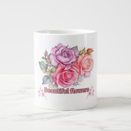 Taza De Café Gigante Elegante diseño de pulsera de sangre Rosa