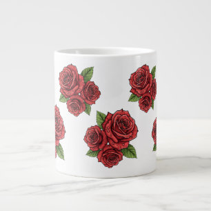 Taza De Café Gigante Elegante diseño Rosa