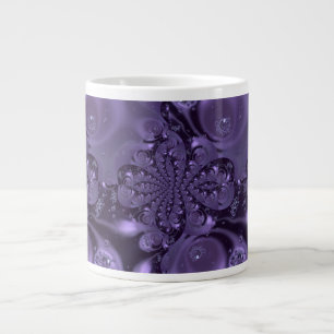 Taza De Café Gigante Elegante Espuma Líquida Real Púrpura