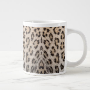 Taza De Café Gigante Elegante estampado de animal de piel de leopardo g