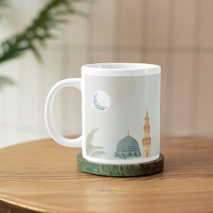 Taza De Café Gigante Elegante Masjid Personalizado An-Nabawi Eid Mubara
