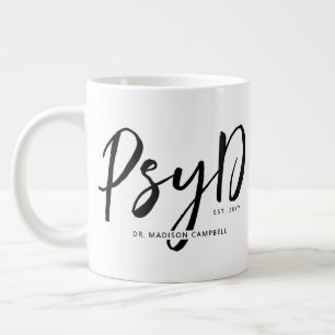 Taza De Café Gigante Elegante Médico de Psicología en PsyD