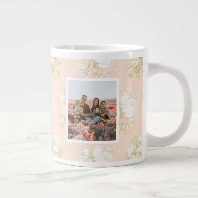 Taza De Café Gigante Elegante mejor Día de la Madre de fotografía rosa  (Derecha)