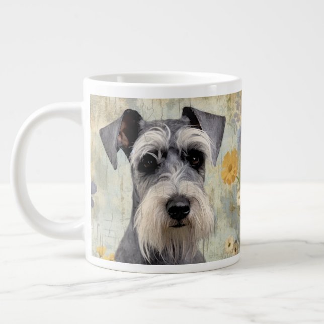Taza De Café Gigante Elegante Mini Schnauzer (Izquierda)