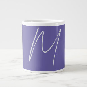 Taza De Café Gigante Elegante Moderno Plano Monograma de Nombre Propio