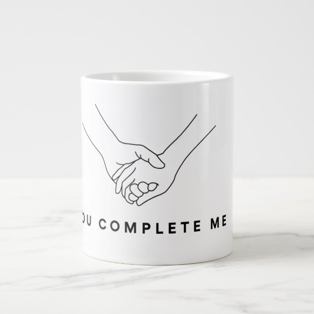 Taza De Café Gigante Elegante Mug - Regalo perfecto para parejas (Frente)