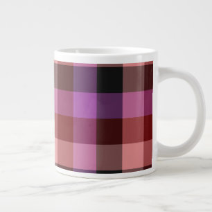 Taza De Café Gigante Elegante patrón sin fisuras de cuadros escoceses e