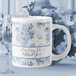 Taza De Café Gigante Elegante propuesta Floral Clásica de Bridesmaid