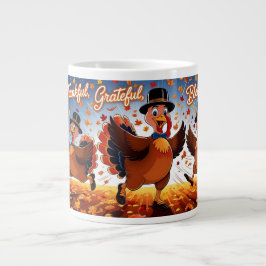Taza De Café Gigante Elegante Turquía feliz día de gracias