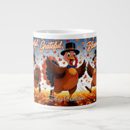 Taza De Café Gigante Elegante Turquía feliz día de gracias