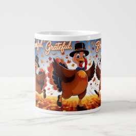 Taza De Café Gigante Elegante Turquía feliz día de gracias