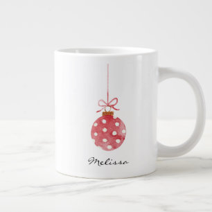 Taza De Café Gigante Elegantes Navidades Vacaciones Nombre personalizad