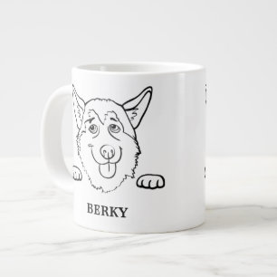 Taza De Café Gigante Elegnat Dog Raza Nombre personalizado Mug