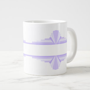 Taza De Café Gigante Elemento Art deco en lila y púrpura