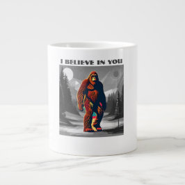 Taza De Café Gigante Elevando las creencias de los personajes de pie de