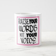 Elevar tus palabras una cita motivadora Mug Especi