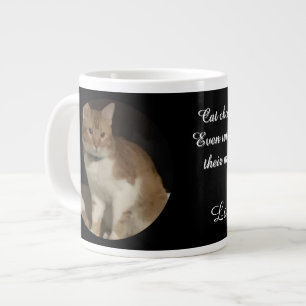 Taza De Café Gigante Elige el texto del nombre de la foto del gato