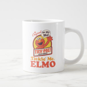 Taza De Café Gigante Elmo Retro Gráfico Agitando Me Hace Cosquillas