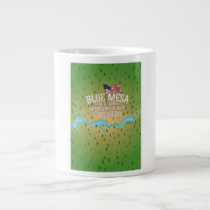 Taza De Café Gigante Embalse de Blue Mesa, Gunnison, Mapa del condado d