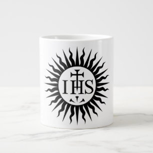 Taza De Café Gigante Emblema de la Compañía de Jesús Monograma