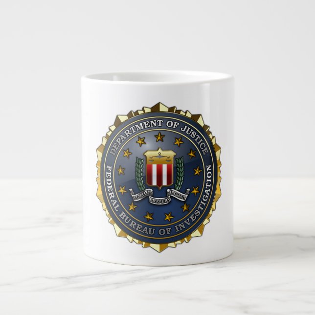 Taza De Café Gigante Emblema del FBI (Frente)