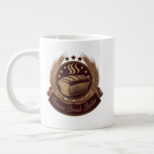 Taza De Café Gigante "Emblema del maestro del pan bananero - Amante de  (Izquierda)