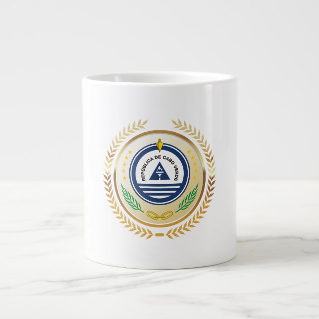 Taza De Café Gigante Emblema nacional de Cabo Verde (Frente)
