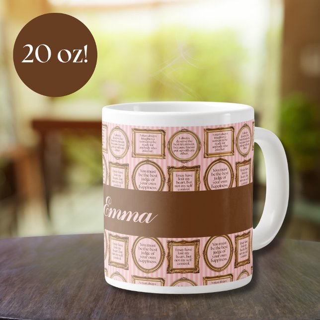 Taza De Café Gigante Emma de Jane Austen Cita Jumbo Mug Personalizado (Subido por el creador)