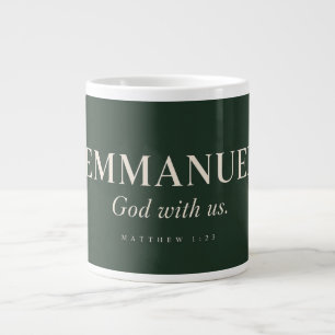 Taza De Café Gigante EMMANUEL Mateo 1:23 Navidad