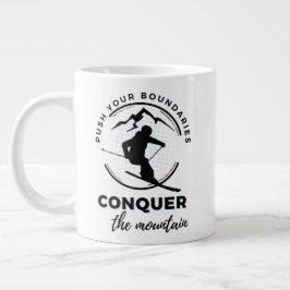 Taza De Café Gigante "Empuja sus límites, conquista la montaña"