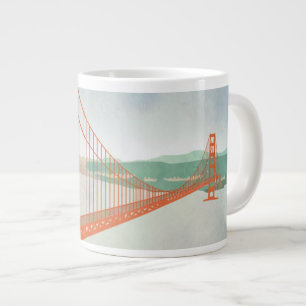 Taza De Café Gigante En el puente Golden Gate