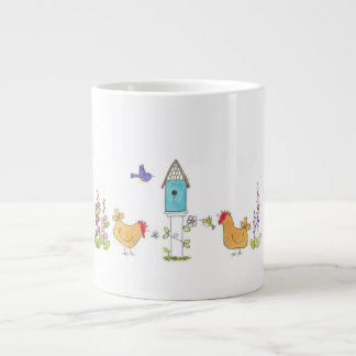 Taza De Café Gigante En la casa de los pájaros