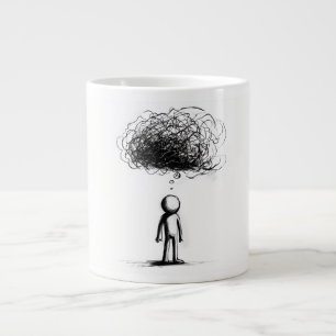 Taza De Café Gigante En la nube de pensamiento
