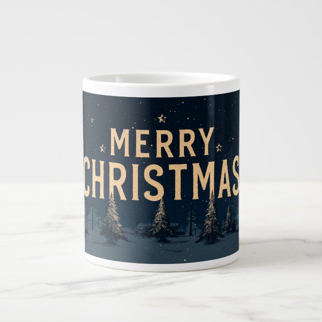 Taza De Café Gigante 🎄 Enchanted Winter Night Mug 🌟 (Frente)