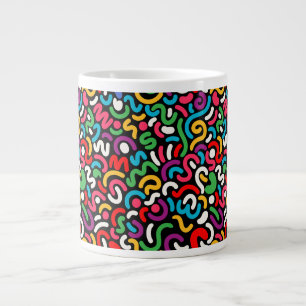 Taza De Café Gigante Energiza tus mañanas con un patrón vibrante