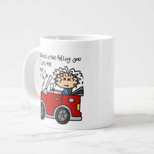 Taza De Café Gigante Enfermedad del coche humorístico