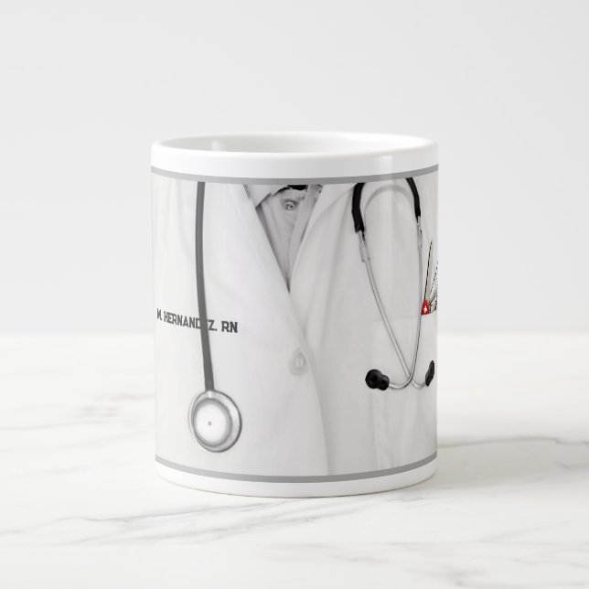 Taza De Café Gigante Enfermera creativa (Frente)
