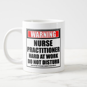 Taza De Café Gigante Enfermera de advertencia con mucho trabajo