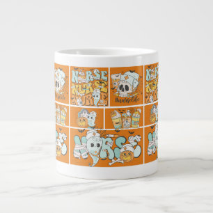Taza De Café Gigante Enfermera divertida Naranja de Halloween Tile Cami