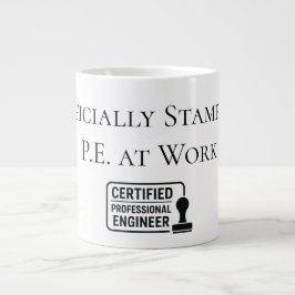 Taza De Café Gigante Enhorabuena de Ingeniero Profesional Certificado