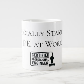 Taza De Café Gigante Enhorabuena de Ingeniero Profesional Certificado