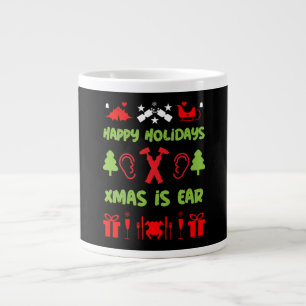 Taza De Café Gigante ENT Otolaringología Otorhinolaringólogo Xmas
