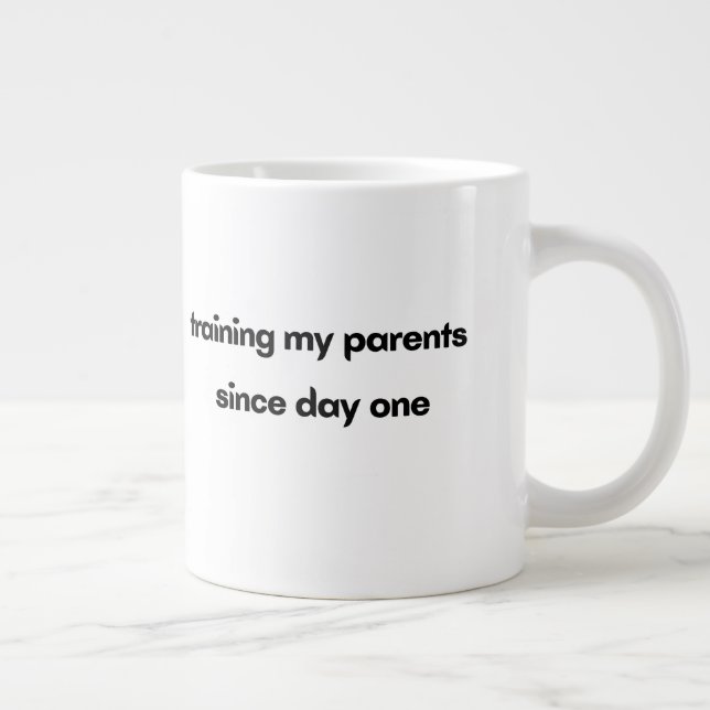 Taza De Café Gigante Entrenamiento de mis padres desde el primer día (Derecha)