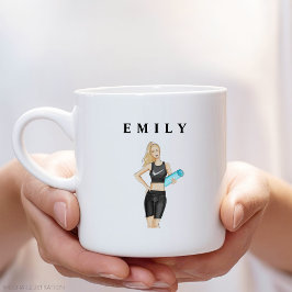 Taza De Café Gigante entrenamiento, yoga, personalizado