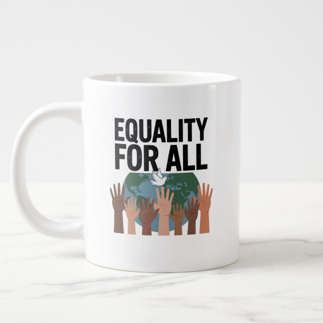 Taza De Café Gigante Equality For All – Human Rights Day 2025 (Izquierda)