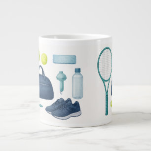 Taza De Café Gigante Equipo de tenis para jugador
