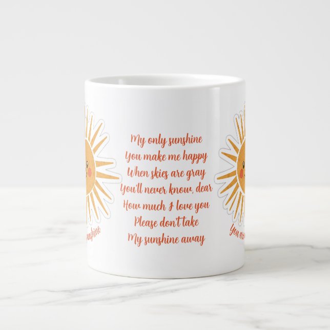 Taza De Café Gigante Eres mi letra de sol Mug (Frente)